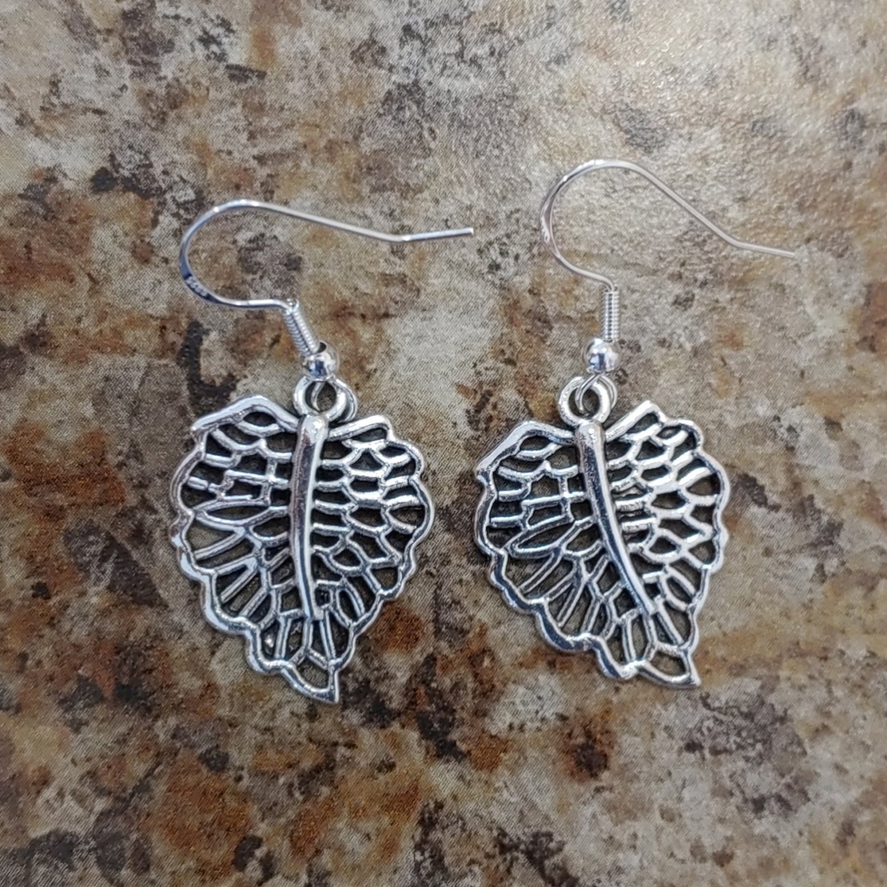 Silver Leaf Earrings